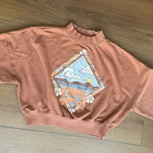 O'Neill Rust Graphic Cropped Sweatshirt